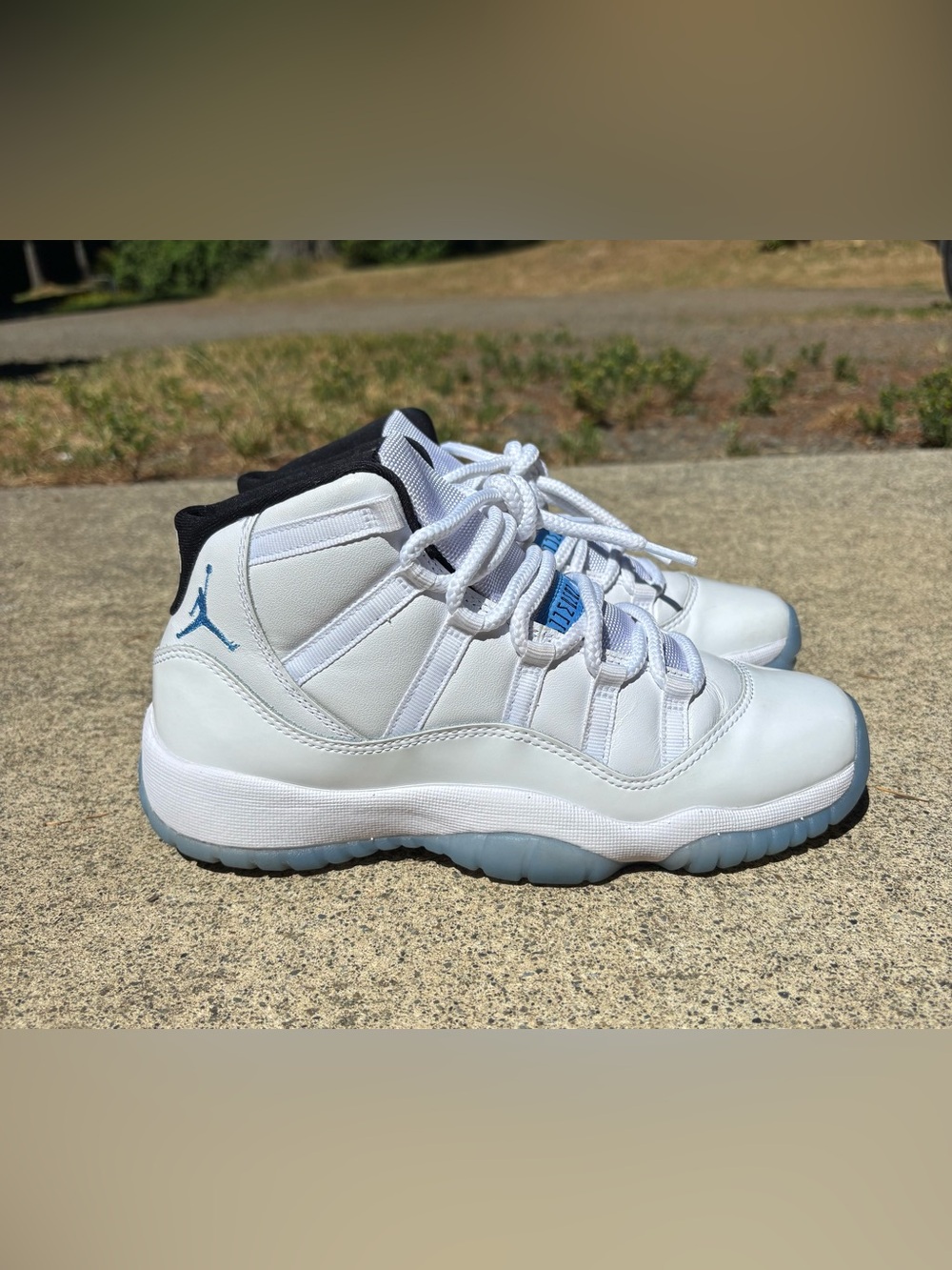 Air Jordan 11 Retro Low Legend Blue 2024 White Blue Youth 6.5Y
